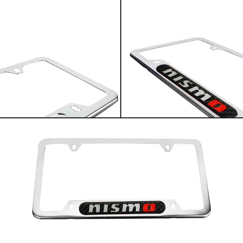 Brand New Universal 1PCS Nismo Chrome Metal License Plate Frame