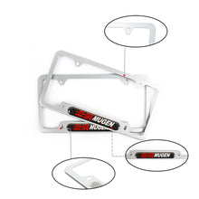 Load image into Gallery viewer, Brand New Universal 2PCS MUGEN Silver Metal License Plate Frame