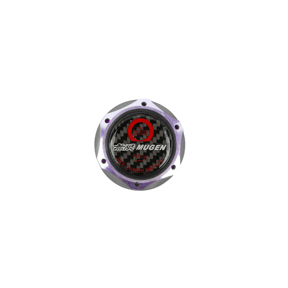 Brand New Jdm Silver Engine Oil Cap With Real Carbon Fiber Mugen Sticker Emblem For Honda / Acura