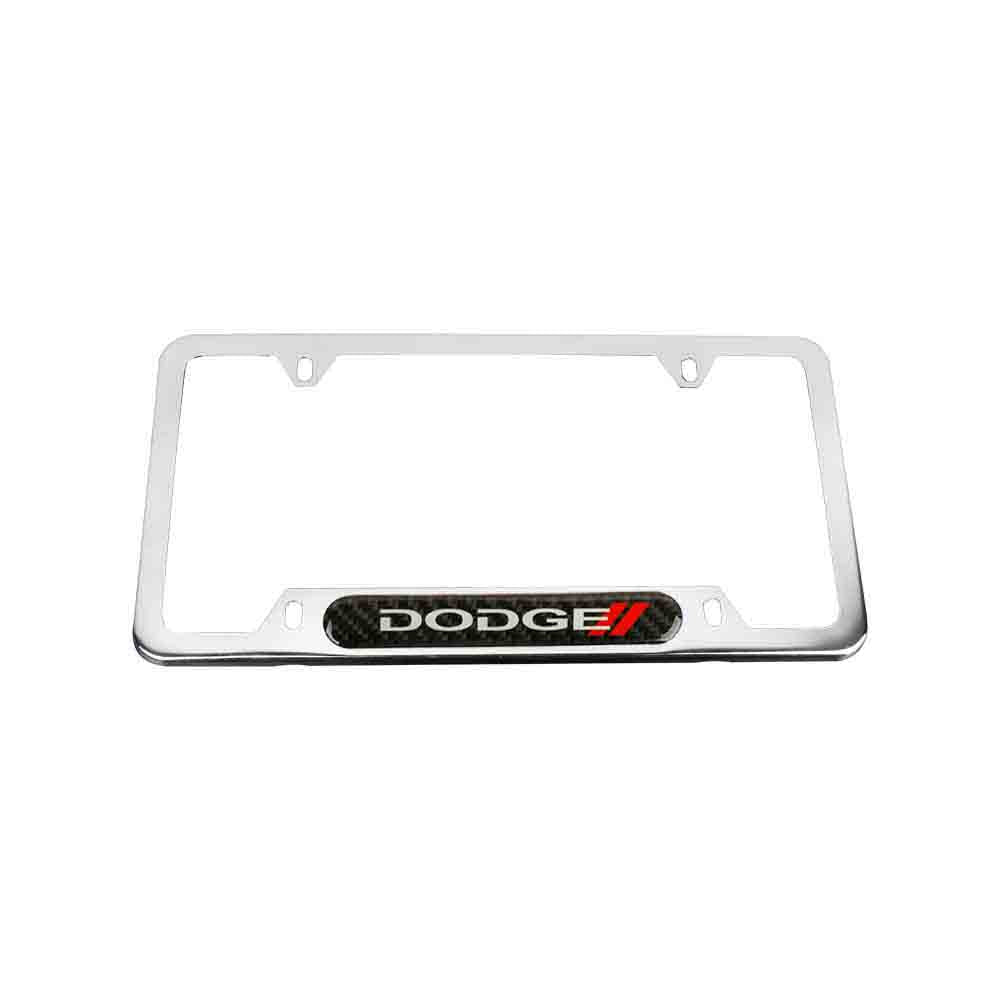 Brand New Universal 1PCS Dodge Chrome Metal License Plate Frame