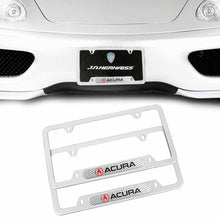 Load image into Gallery viewer, Brand New Universal 2PCS Acura Silver Metal License Plate Frame