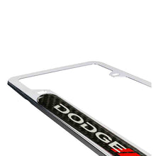 Load image into Gallery viewer, Brand New Universal 2PCS Dodge Chrome Metal License Plate Frame