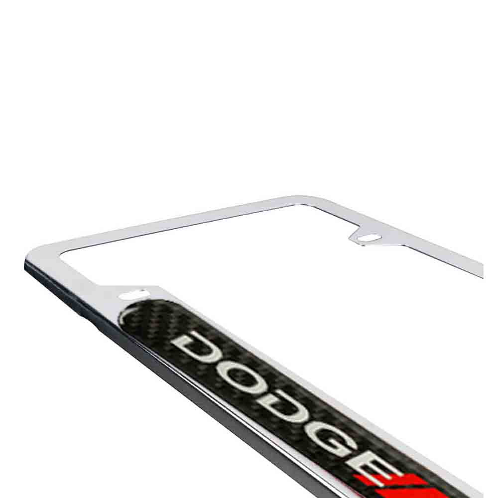 Brand New Universal 1PCS Dodge Chrome Metal License Plate Frame