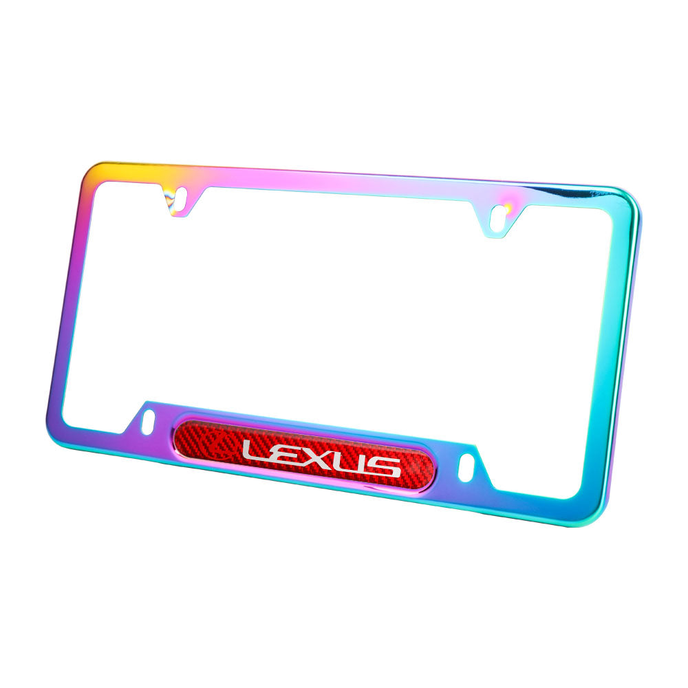 Brand New Universal 1PCS LEXUS Neo Chrome Metal License Plate Frame