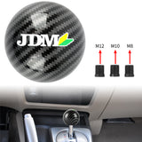 BRAND NEW UNIVERSAL JDM Aluminum Carbon Fiber Style Round Ball Manual Gear Stick Shift Knob Universal M8 M10 M12