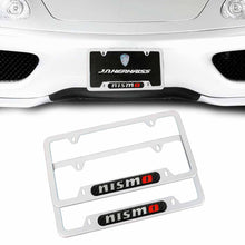 Load image into Gallery viewer, Brand New Universal 2PCS NISMO Silver Metal License Plate Frame