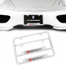 Load image into Gallery viewer, Brand New Universal 1PCS SCION Silver Metal License Plate Frame