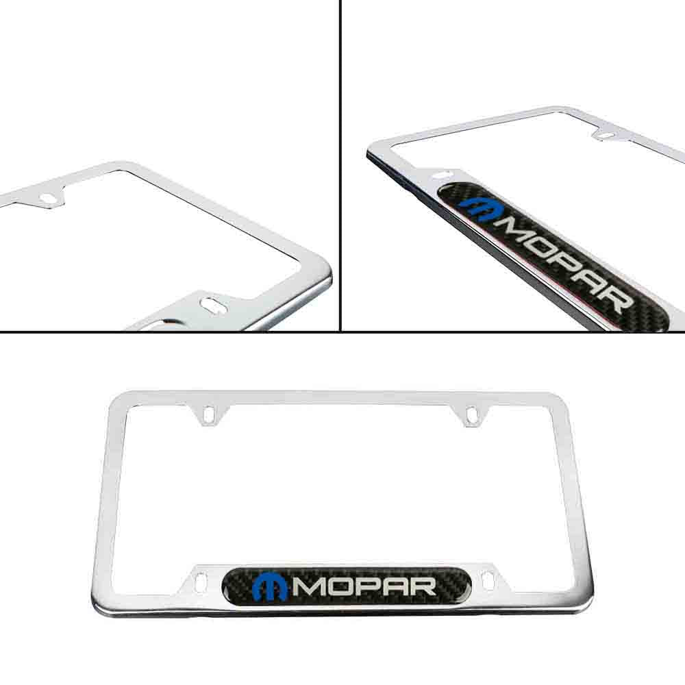 Brand New Universal 1PCS Mopar Chrome Metal License Plate Frame