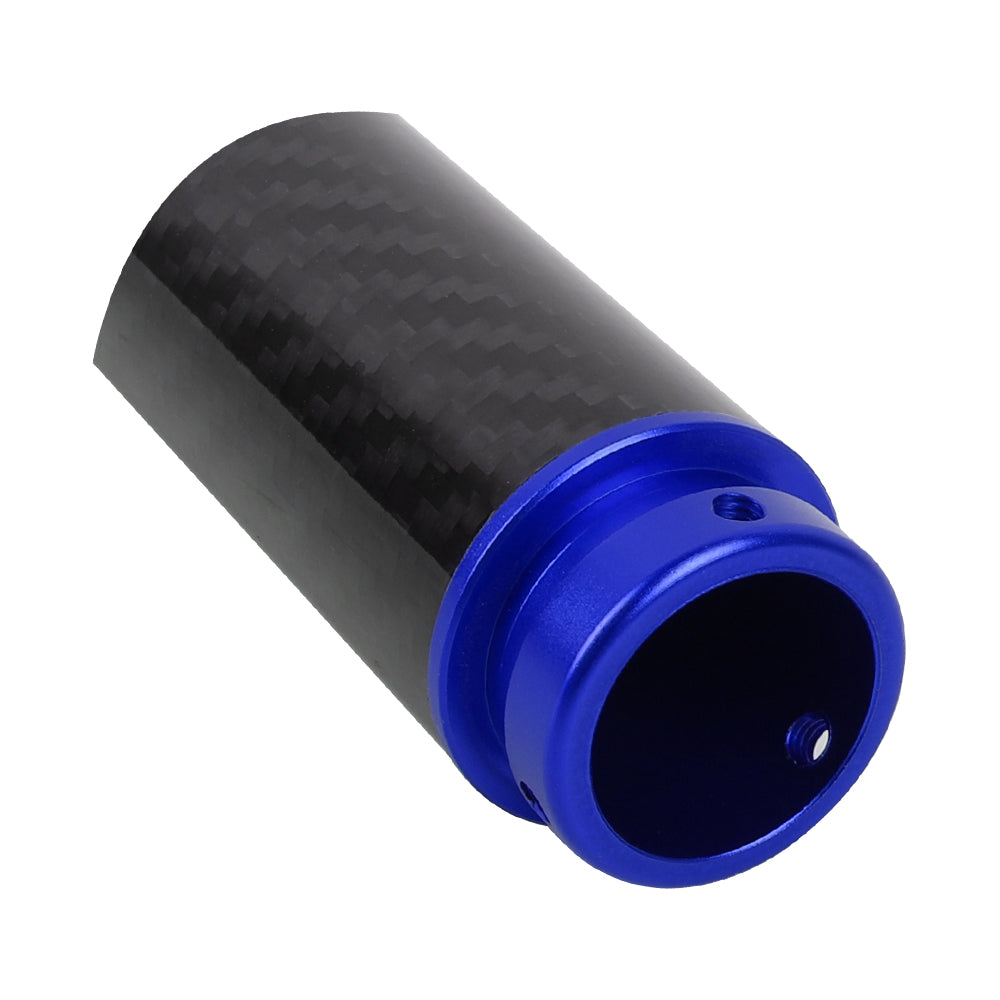 BRAND NEW UNIVERSAL 1PCS MUGEN Real Carbon Fiber Car Aluminum Blue Handle Hand Brake Sleeve Protector Fitment Cover