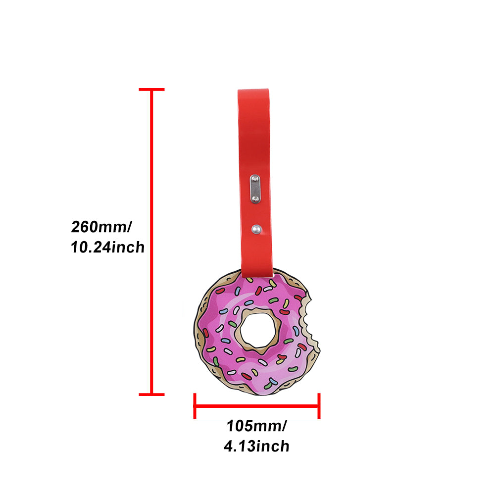 Brand New The Simpsons Sprinkled Donut JDM TSURIKAWA Ring Subway Train Bus Handle Red Strap Charm Drift