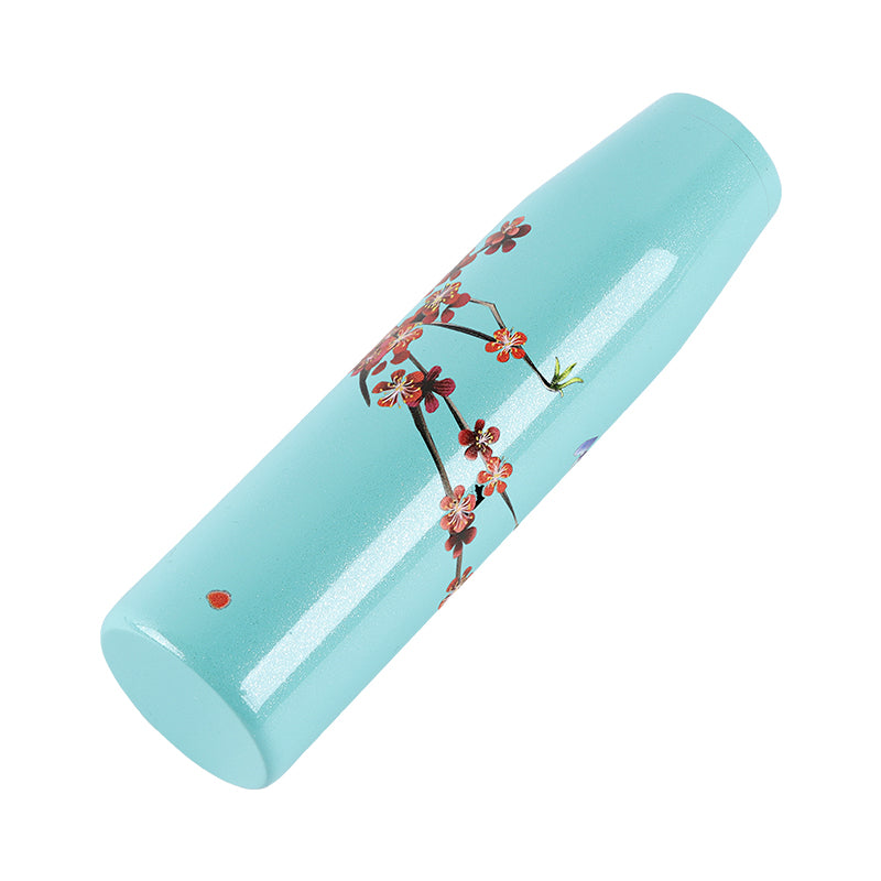 Brand New Universal 15CM Sakura Flowers Pearl Teal Long Stick Manual Car Gear Shift Knob Shifter M8 M10 M12