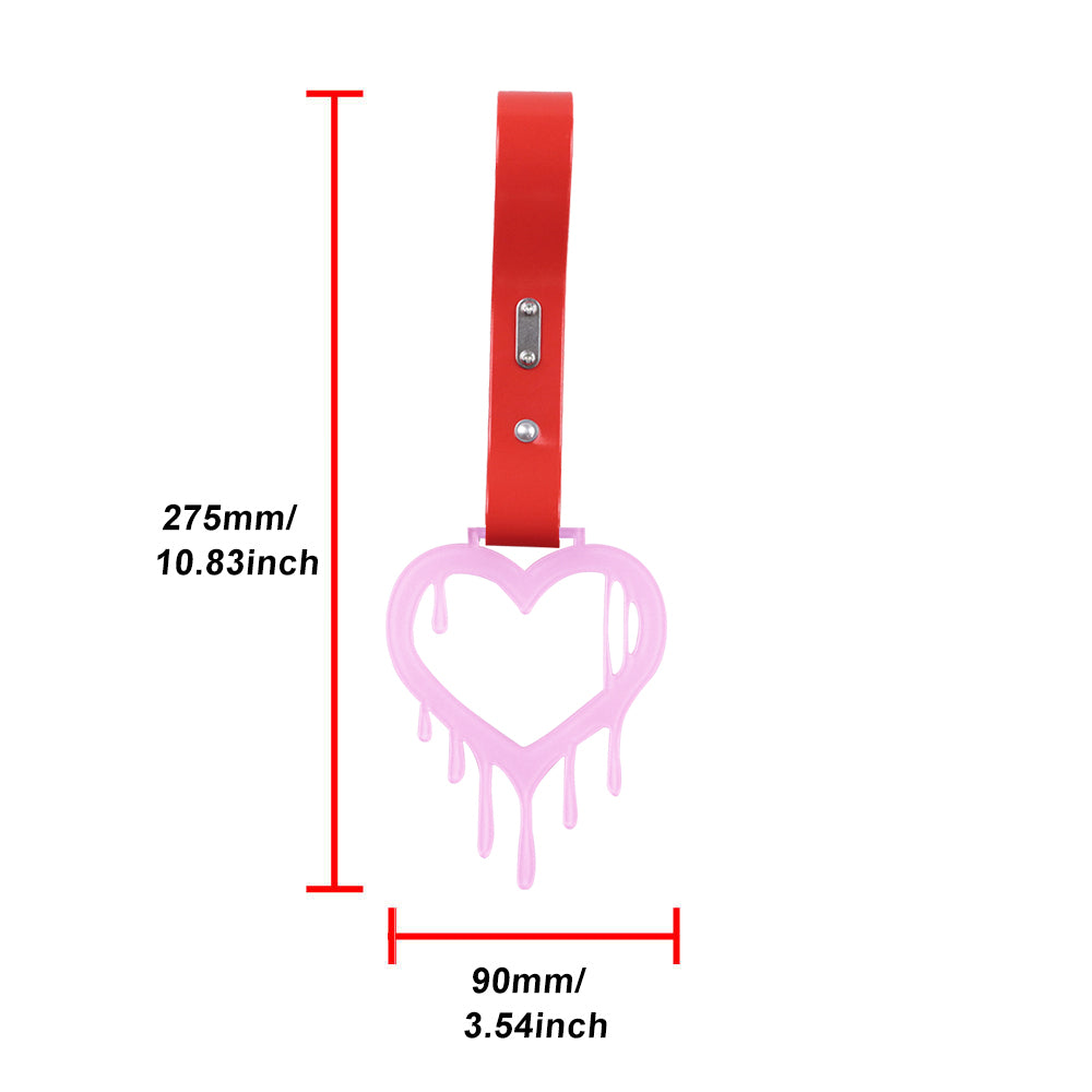 Brand New Drip Heart Pink JDM TSURIKAWA Ring Subway Train Bus Handle Red Strap Charm Drift (Copy)