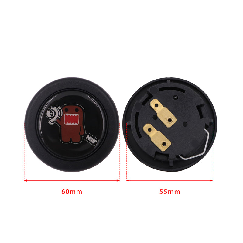 Brand New Universal JDM Domo Anime Hentai Car Horn Button Black Steering Wheel Center Cap