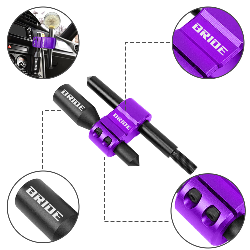 Brand New BRIDE H Type Car Shifter Knob Extension Adjustable Gear Black / Purple M12x1.25