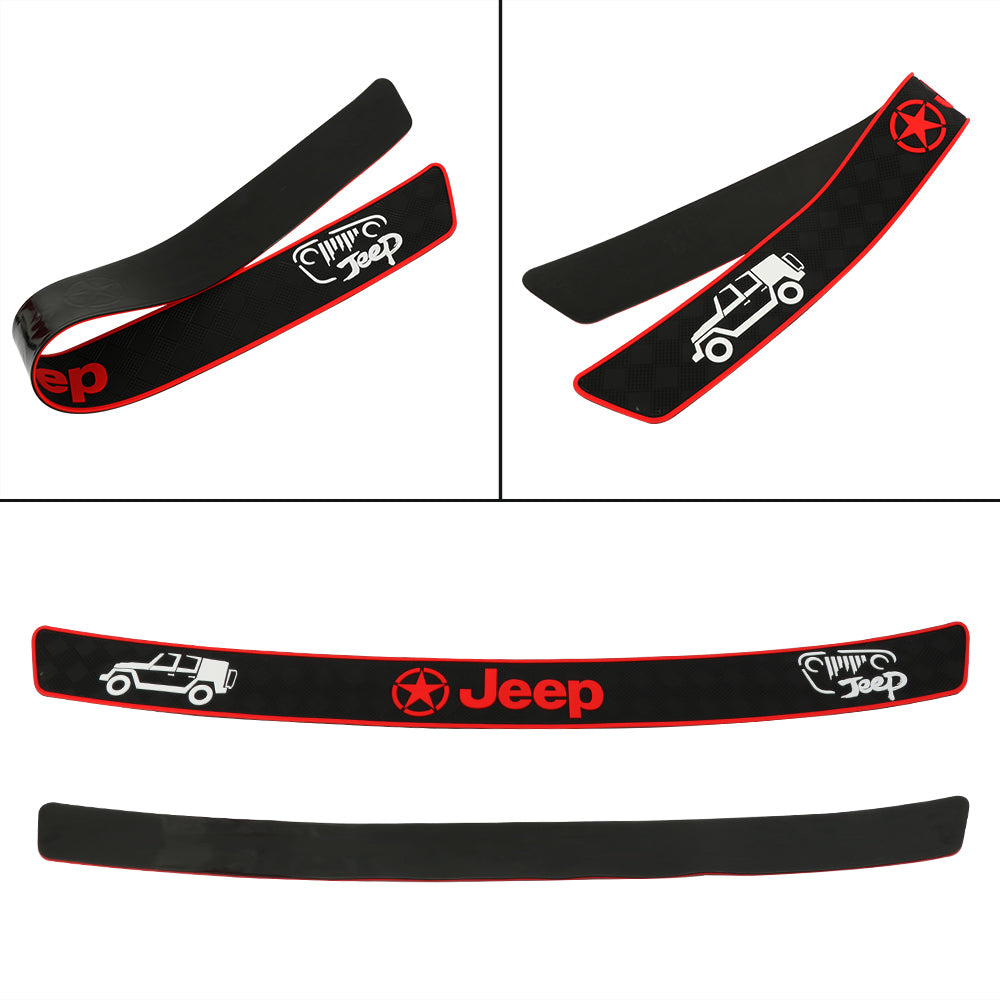 Brand New Jeep Rubber Anti-Scratch Rear Guard Bumper Protector Trim Trunk Sill Cover