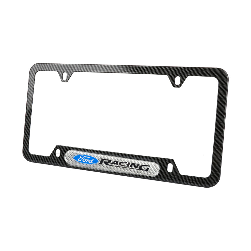 Brand New Universal 1PCS Ford Racing Carbon Fiber Look Metal License Plate Frame