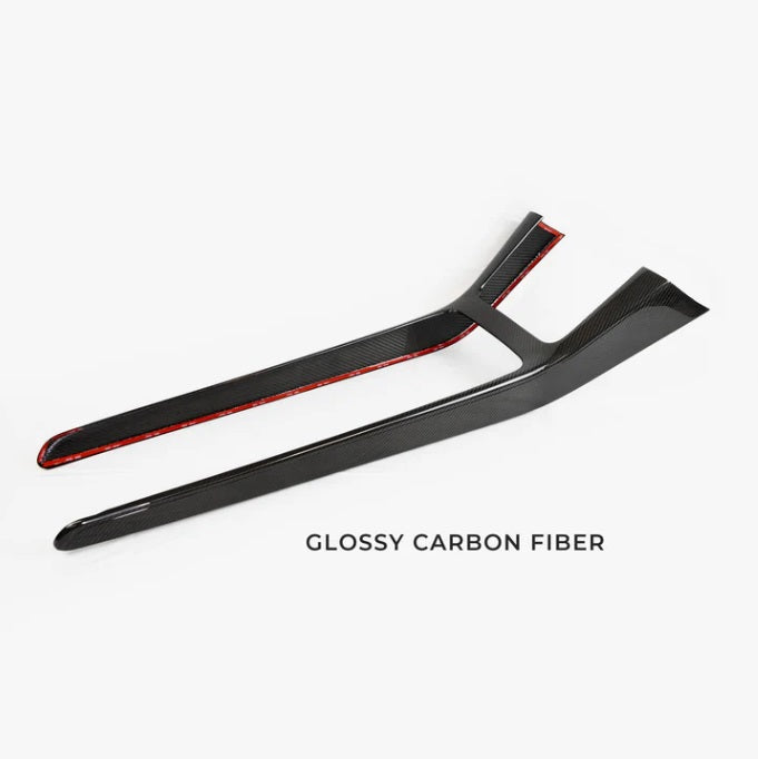 Brand New 2021-2023 Tesla Model 3 & 2020-2023 Tesla Model Y Real Carbon Fiber Center Console Side Trim Cover