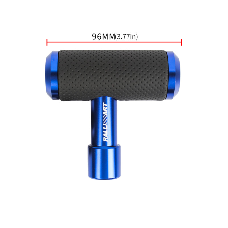 BRAND NEW RALLIART BLUE Leather Car Shift Knob Aircraft Joystick Transmission Racing Gear M8 M10 M12