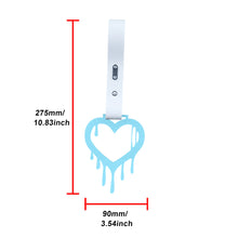 Load image into Gallery viewer, Brand New Drip Heart Teal JDM TSURIKAWA Ring Subway Train Bus Handle White Strap Charm Drift