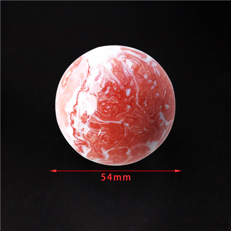 Brand New Universal Mix Pearl White/Red Round Ball Shift Knob Car Gear MT Manual Shifter M8 M10 M12