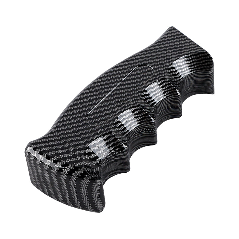 Brand New Universal Carbon Fiber Style Aluminum Slotted Pistol Grip Handle Manual Gear Shift Knob Shifter M8 M10 M12