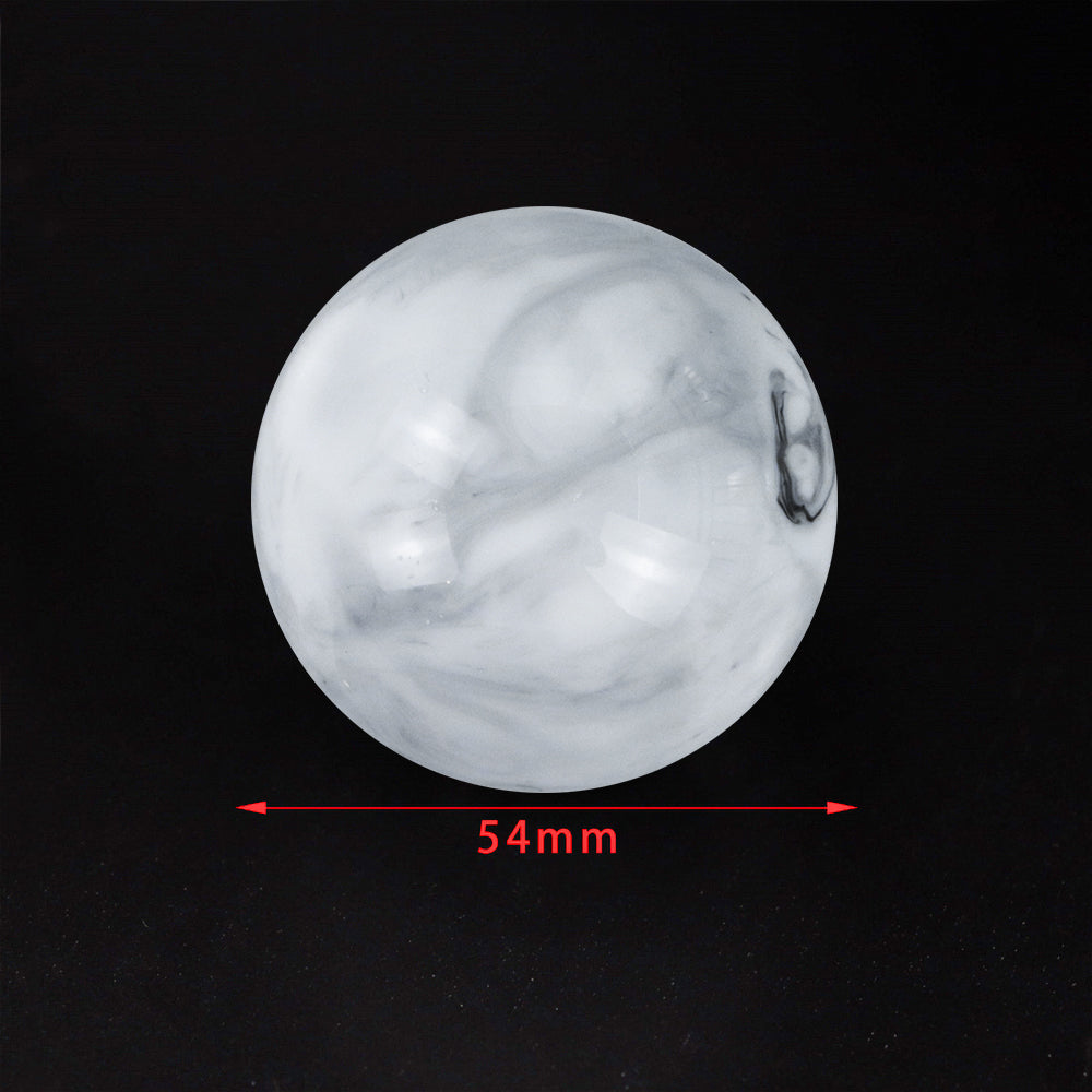 Brand New Universal Mix Pearl White/Silver Round Ball Shift Knob Car Gear MT Manual Shifter M8 M10 M12