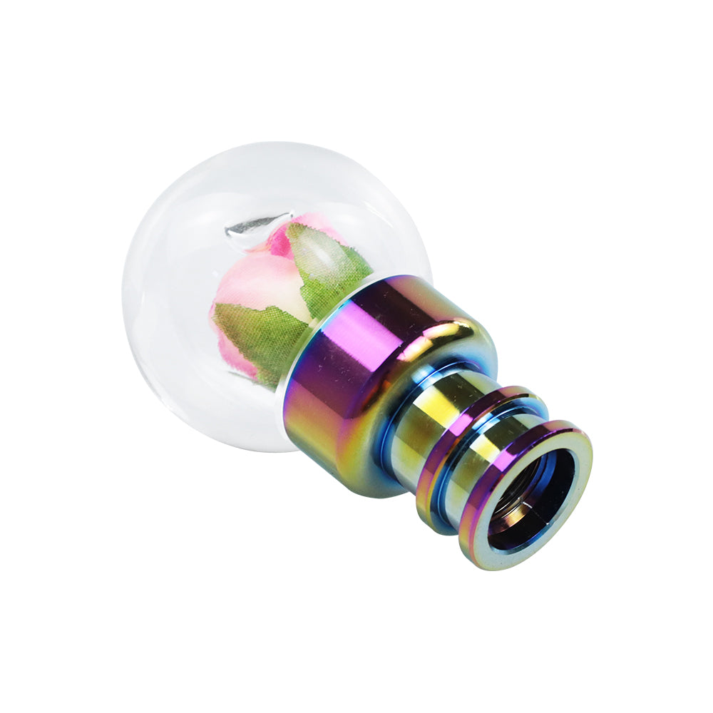 Brand New Universal Acrylic Clear Crystal Yellow /Pink Rose Flower Ball Gear Shift Knob Manual M8 M10 M12