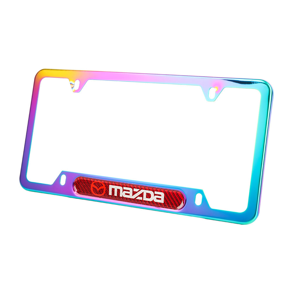 Brand New Universal 2PCS Mazda Neo Chrome Metal License Plate Frame