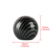 Load image into Gallery viewer, BRAND NEW UNIVERSAL MAZDASPEED JDM Aluminum Carbon Fiber Style Round Ball Manual Gear Stick Shift Knob Universal M8 M10 M12