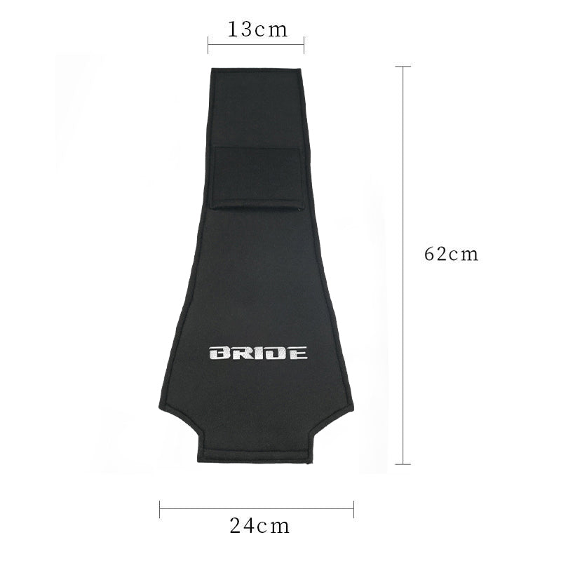 BRAND NEW 1PCS BRIDE BLACK CAR NECK SEAT HEADREST PROTECTOR SUEDE COVER