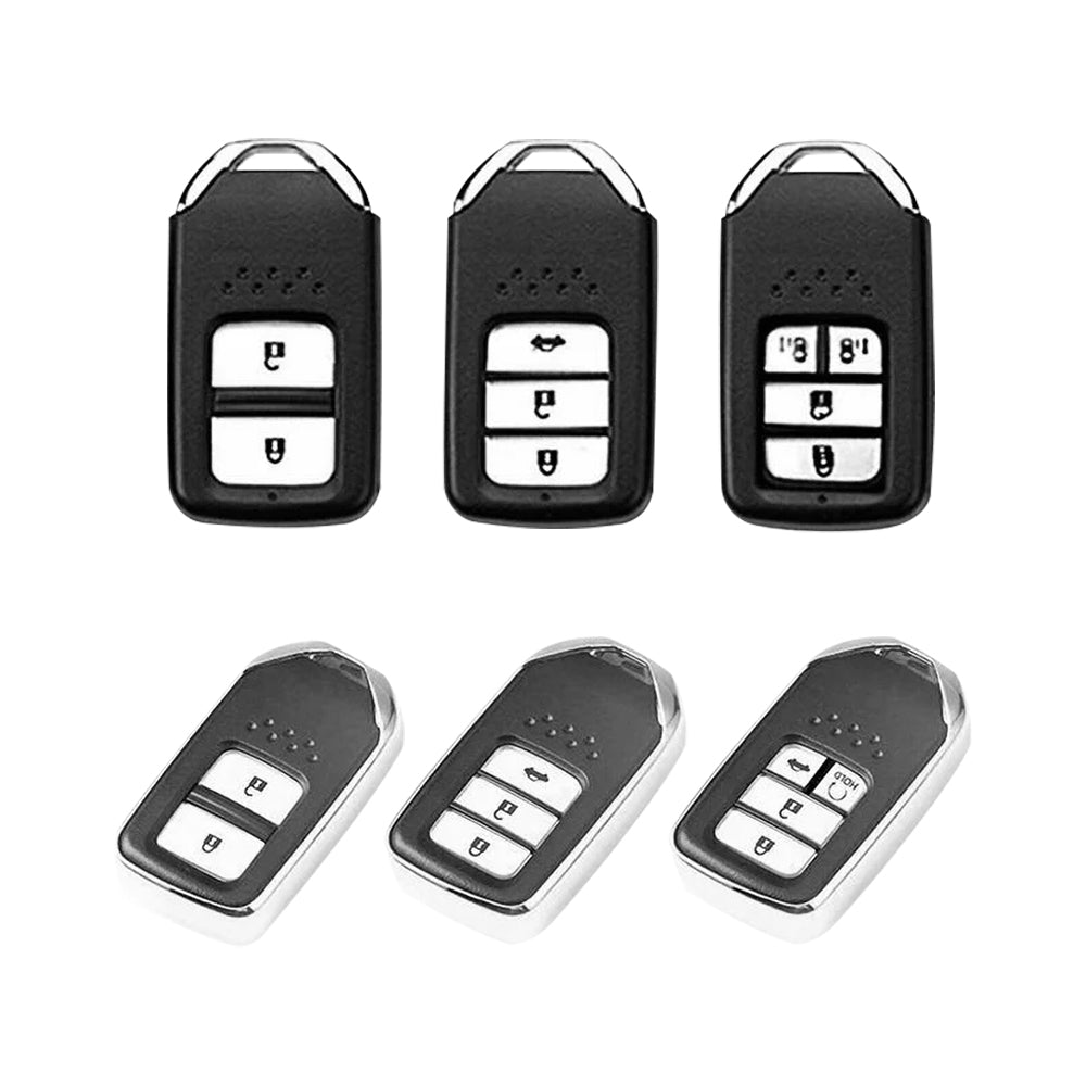 Brand New Mugen Black Real Carbon Fiber Key Fob Case Cover Shell Smart Keychain For 2016+ Honda Civic / Accord