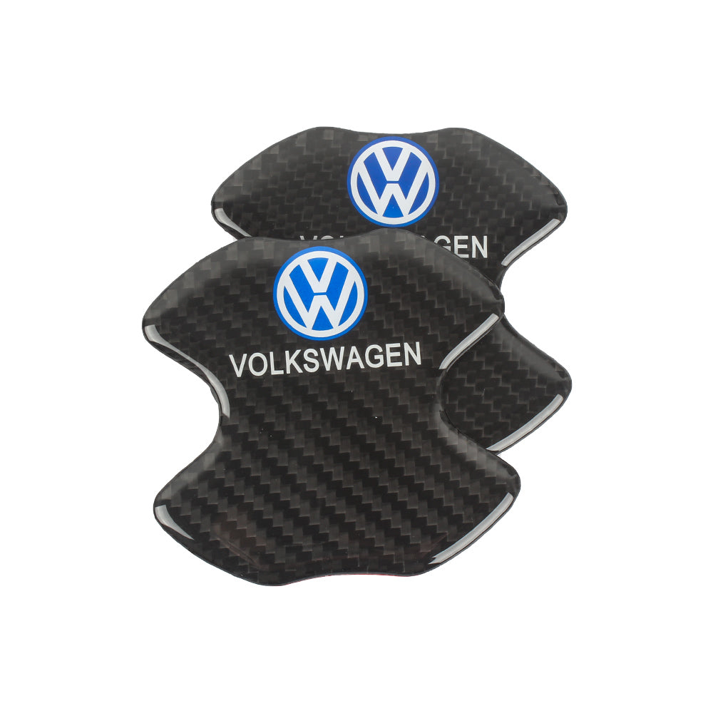 BRAND NEW UNIVERSAL 2PCS VOLKSWAGEN REAL CARBON FIBER ANTI-SCRATCH DOOR HANDLE PROTECTOR