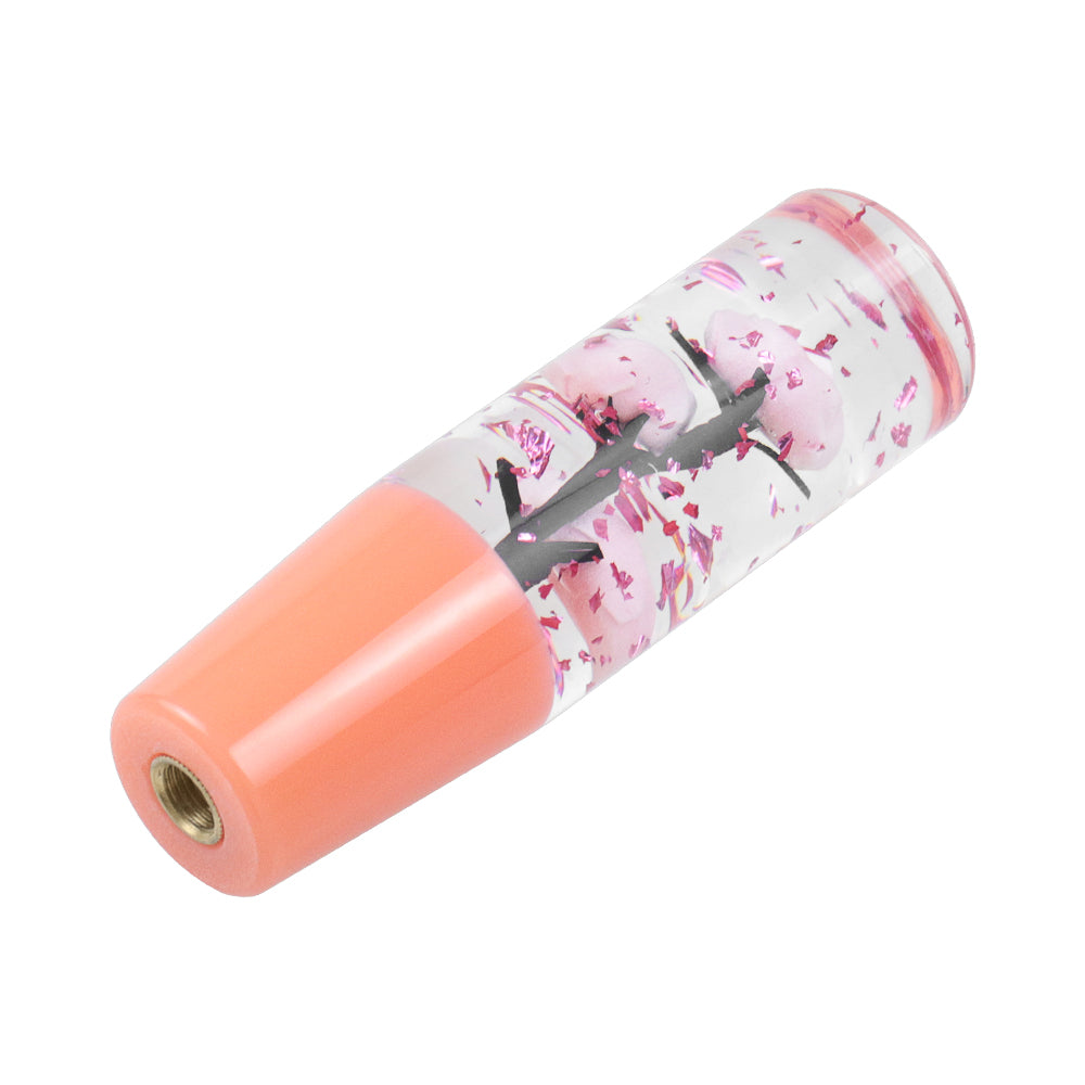 Brand New Universal 150mm Sakura Pink Glitter Rose Flowers Manual Car Gear Stick Shift Knob M8 M10 M12