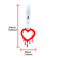 Load image into Gallery viewer, Brand New Drip Heart Red JDM TSURIKAWA Ring Subway Train Bus Handle White Strap Charm Drift