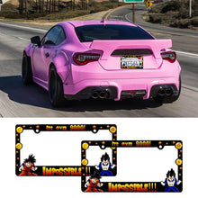 Load image into Gallery viewer, Brand New Universal 2PCS Anime Dragon Ball Z ABS Plastic Black License Plate Frame