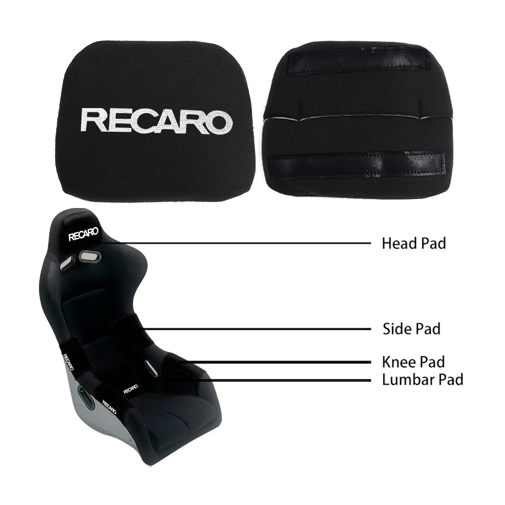 BRAND NEW 1PCS JDM RECARO Racing Black Tuning Pad For Head Rest Cushion Bucket Seat Racing