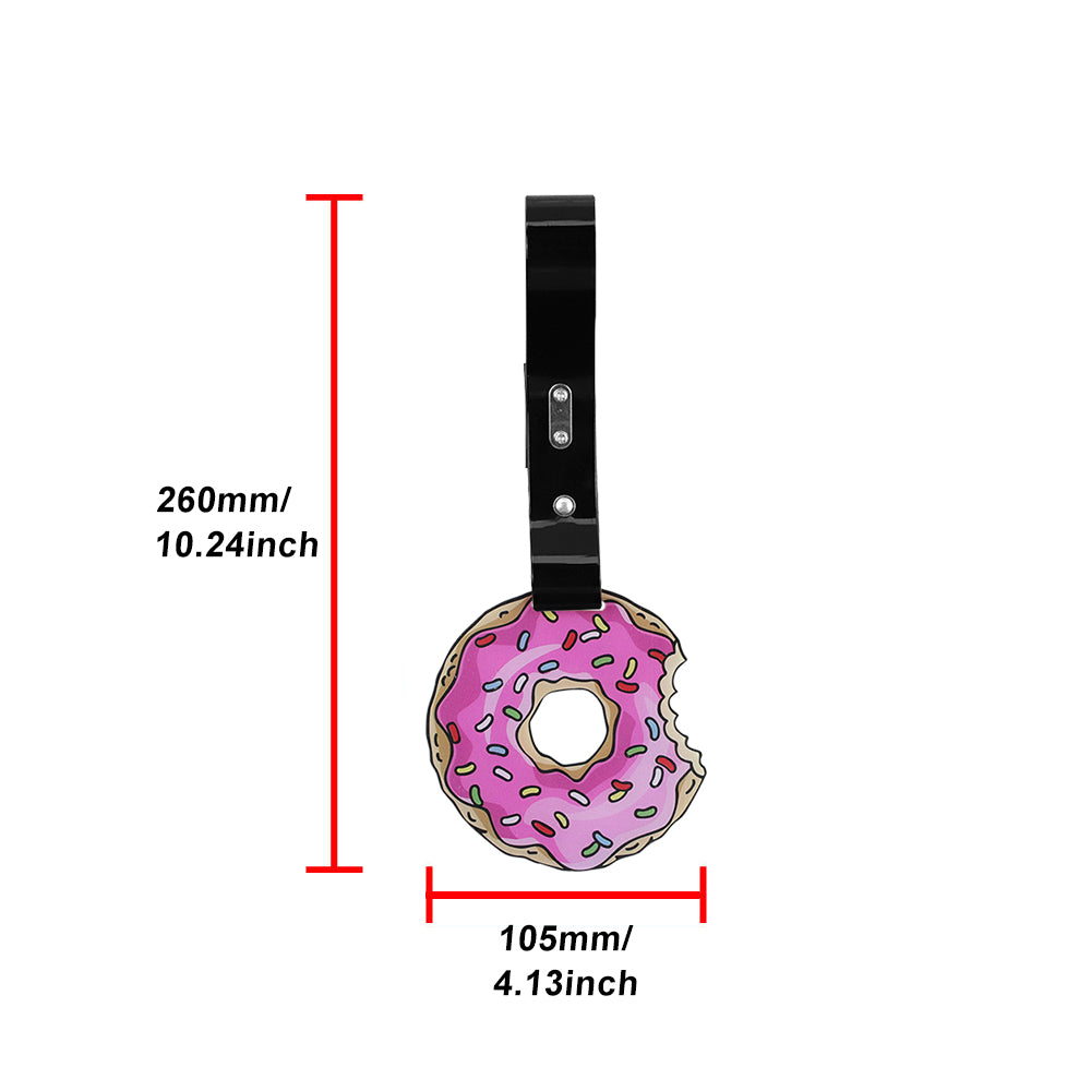 Brand New The Simpsons Sprinkled Donut JDM TSURIKAWA Ring Subway Train Bus Handle Black Strap Charm Drift