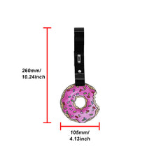 Load image into Gallery viewer, Brand New The Simpsons Sprinkled Donut JDM TSURIKAWA Ring Subway Train Bus Handle Black Strap Charm Drift