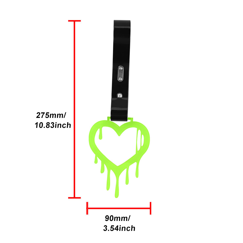 Brand New Drip Heart Green JDM TSURIKAWA Ring Subway Train Bus Handle Black Strap Charm Drift