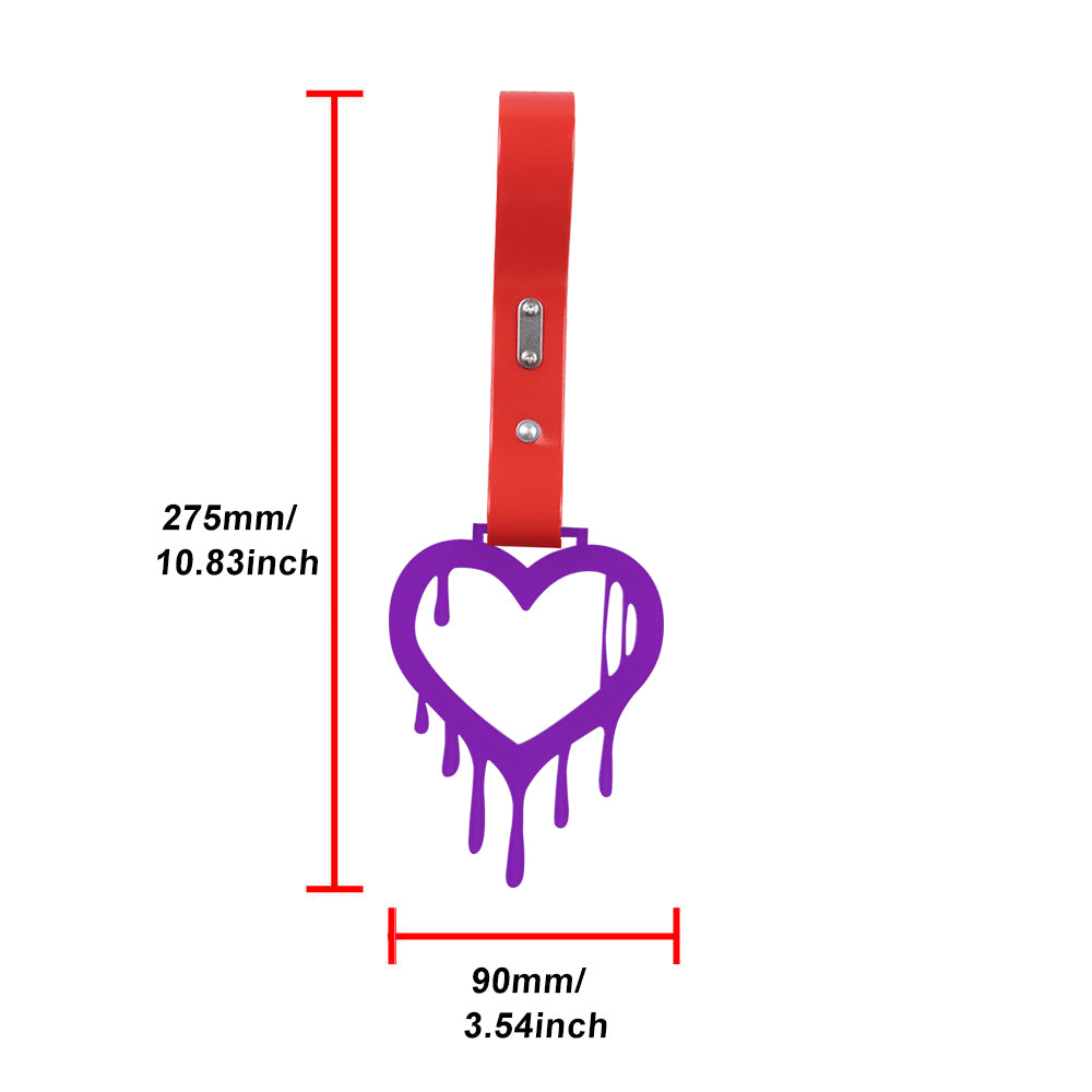 Brand New Drip Heart Purple JDM TSURIKAWA Ring Subway Train Bus Handle Red Strap Charm Drift