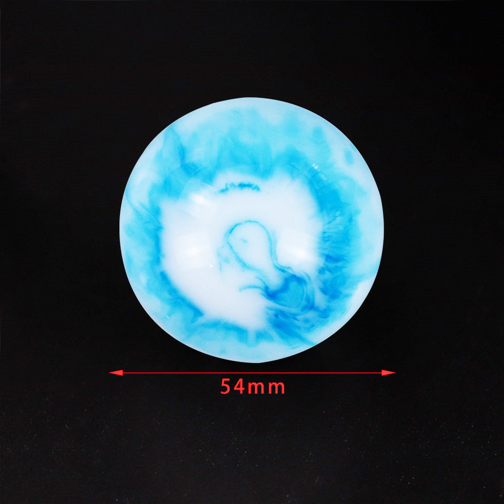 Brand New Universal Mix Pearl White/Blue Round Ball Shift Knob Car Gear MT Manual Shifter M8 M10 M12