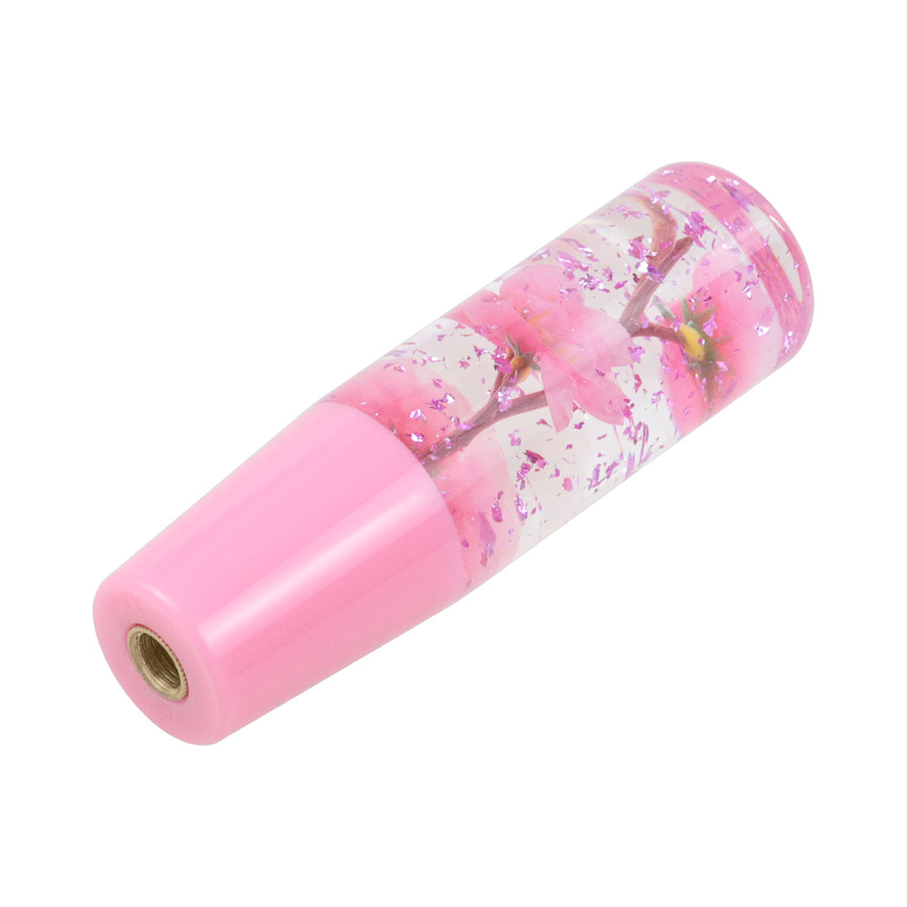 Brand New Universal 150mm Sakura Pink Glitter Rose Flowers Manual Car Gear Stick Shift Knob M8 M10 M12