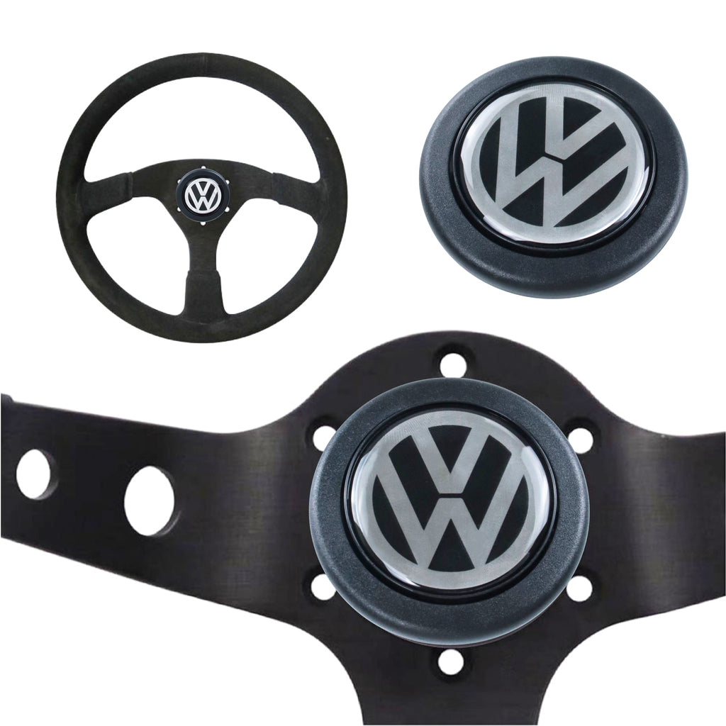 Brand New Universal Volkswagen Car Horn Button Black Steering Wheel Center Cap