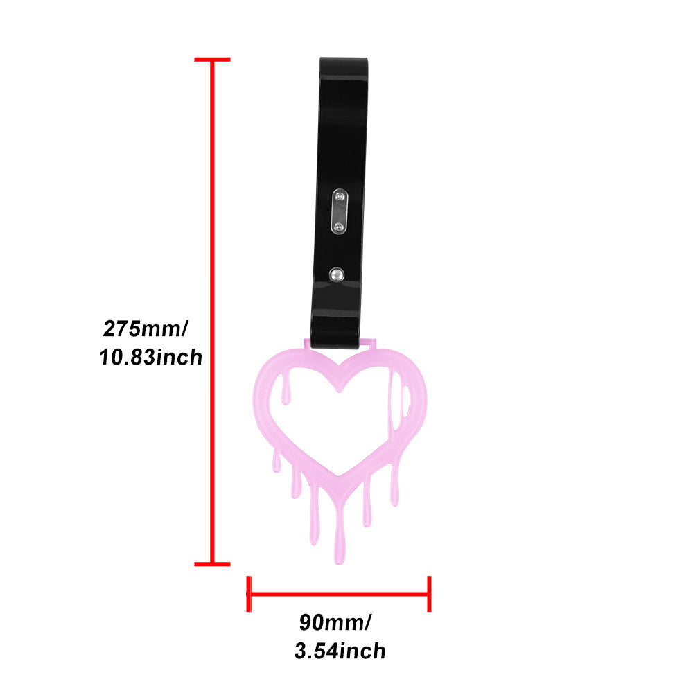 Brand New Drip Heart Pink JDM TSURIKAWA Ring Subway Train Bus Handle Black Strap Charm Drift