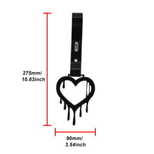 Load image into Gallery viewer, Brand New Drip Heart Black JDM TSURIKAWA Ring Subway Train Bus Handle Black Strap Charm Drift