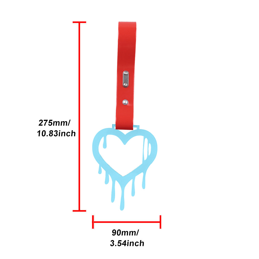 Brand New Drip Heart Teal JDM TSURIKAWA Ring Subway Train Bus Handle Red Strap Charm Drift