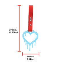 Load image into Gallery viewer, Brand New Drip Heart Teal JDM TSURIKAWA Ring Subway Train Bus Handle Red Strap Charm Drift