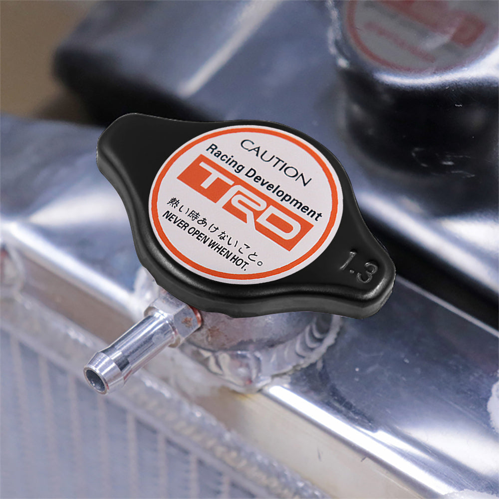 Brand New JDM 1.3bar 9mm TRD Black Racing Cap High Pressure Radiator Cap For Toyota