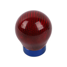 Load image into Gallery viewer, Brand New Universal Real Carbon Fiber Red Round Ball Manual Car Racing Gear Shift Knob Shifter M12 M10 M8