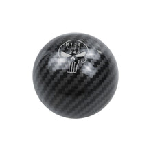 Load image into Gallery viewer, BRAND NEW UNIVERSAL JDM THE PUNISHER 6 SPEED Aluminum Carbon Fiber Style Round Ball Manual Gear Stick Shift Knob M8 M10 M12